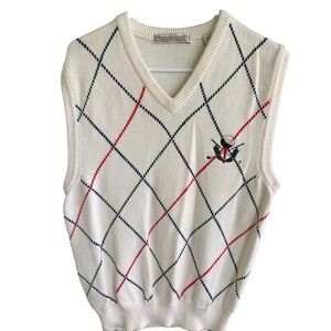 Vintage John Ashford Golf Sweater Vest Men’s Size Medium Blokette